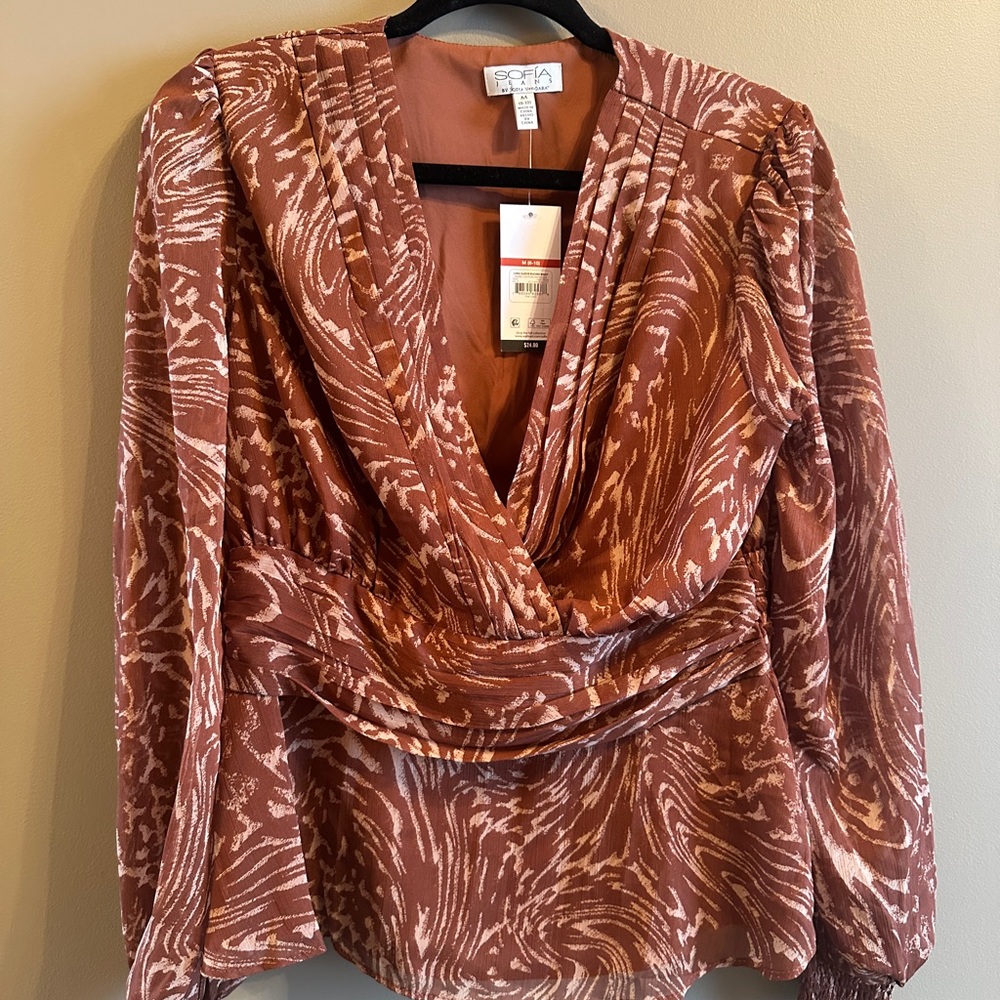 Brown long sleeve Women's Top